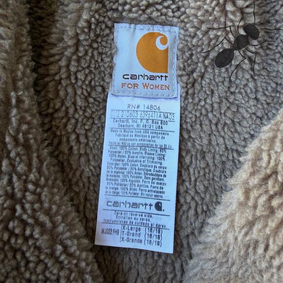 Vintage Y2K Carhartt WOMENS WJ022 FHB blue arctic work wear jacket - Picture 5 of 8